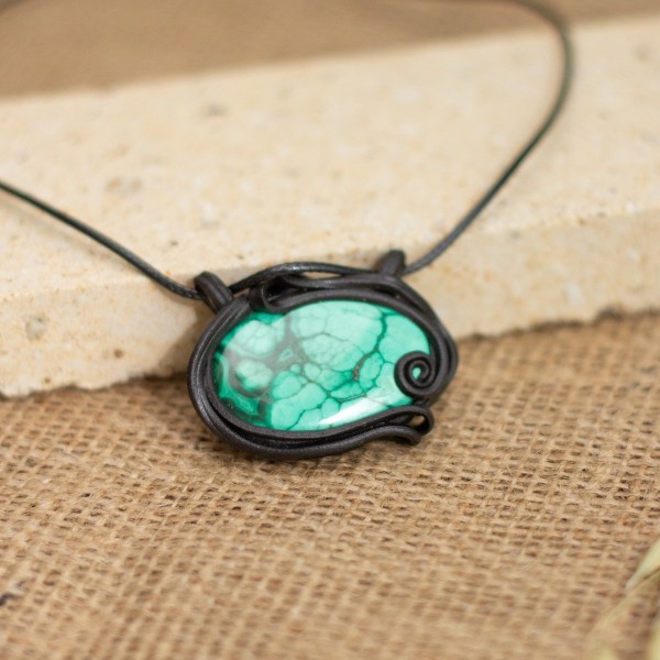 Přívěsek  velký  s malachitem – La Sofia