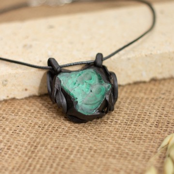 Přívěsek  velký s malachitem – La Sofia