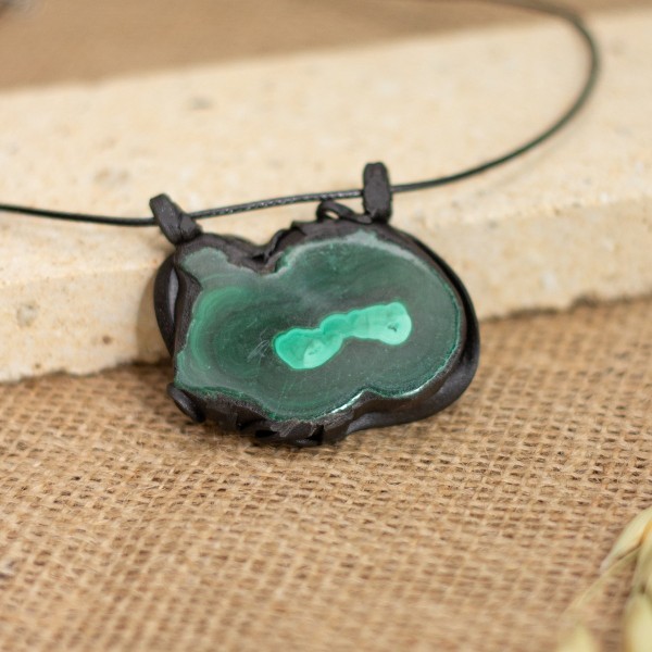 Přívěsek velký  s malachitem – La Sofia