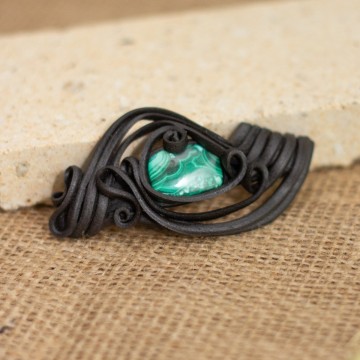 Spona do vlasů s malachitem - malá – La Sofia