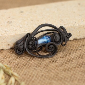 Spona do vlasů  s modrým sklem - malá – La Sofia