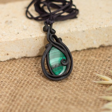 Přívěsek  malý s malachitem – La Sofia