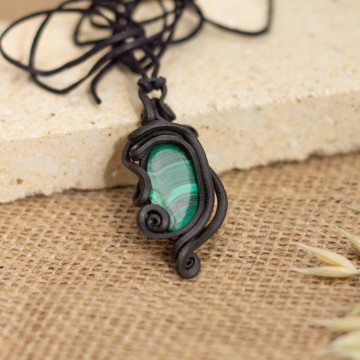 Přívěsek  malý  s malachitem – La Sofia