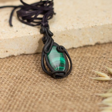 Přívěsek  malý s malachitem – La Sofia