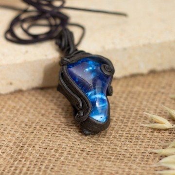 Přívěsek velký  s modrým sklem – La Sofia