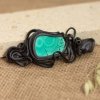 Spona do vlasů  s malachitem - velká – La Sofia