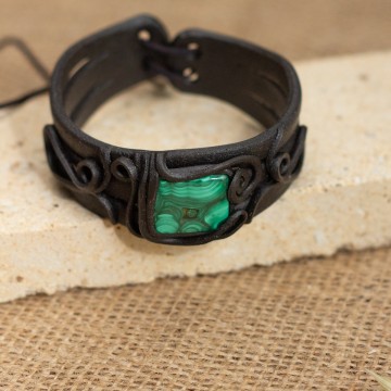 Náramek  s malachitem – La Sofia