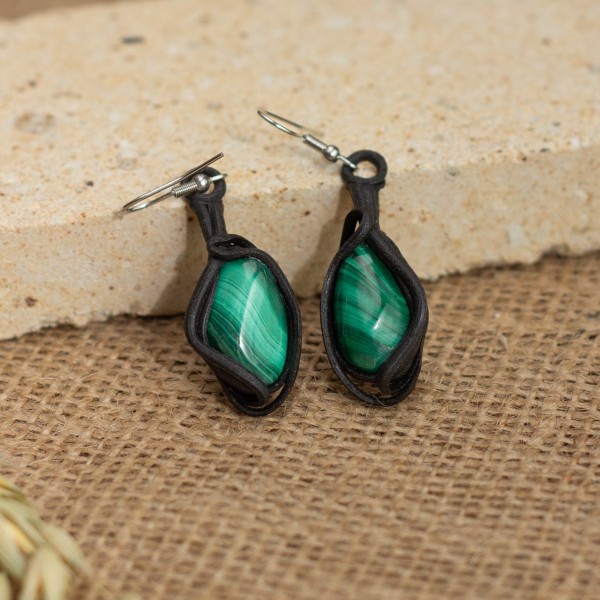 Náušnice  s malachitem – La Sofia