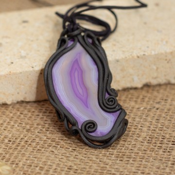 Přívěsek  s achátem - plátek – La Sofia