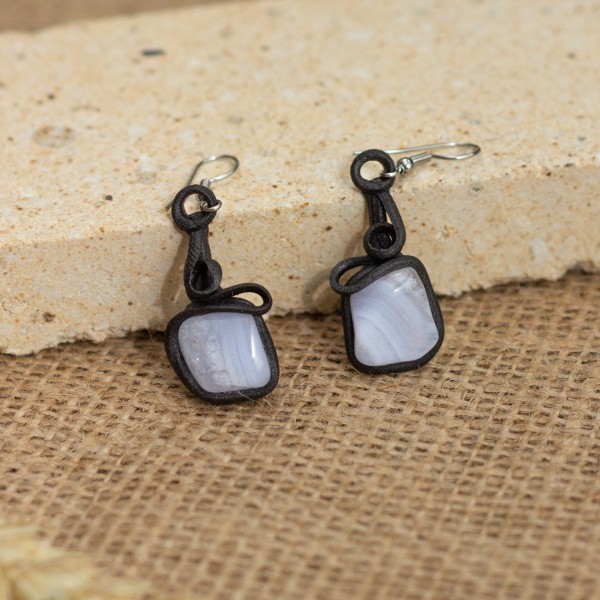 Náušnice s chalcedonem – La Sofia