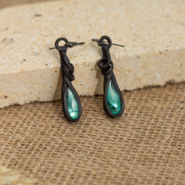 Náušnice s mátově zelenými kapkami – La Sofia