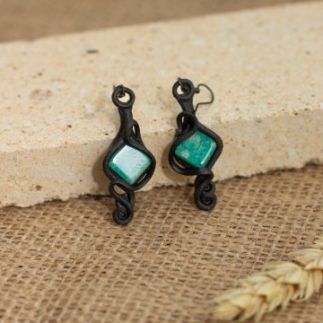 Náušnice s amazonitem – La Sofia