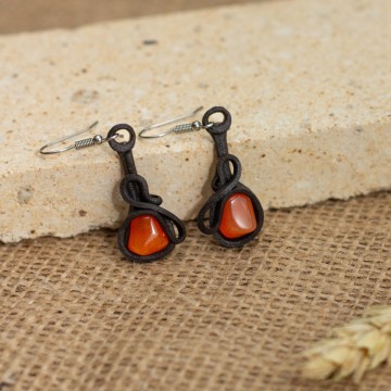 Náušnice s karneolem – La Sofia