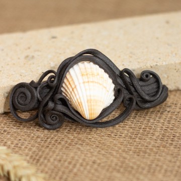 Spona do vlasů  s mořskou mušlí - velká – La Sofia