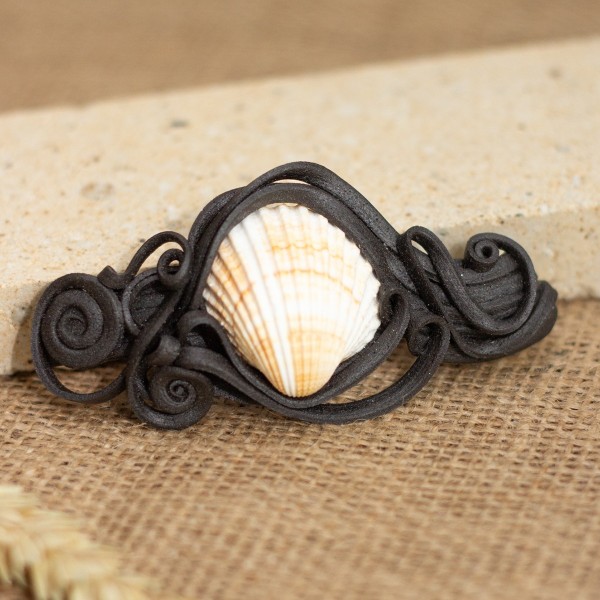 Spona do vlasů  s mořskou mušlí - velká – La Sofia