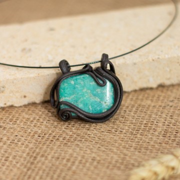 Přívěsek  velký s amazonitem – La Sofia